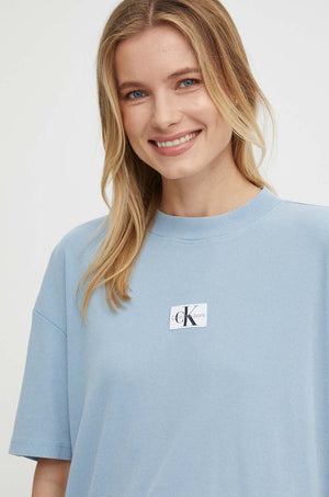 Washed Rib Label Boyfriend Tee Dusk Blue / L