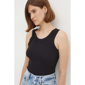 Modal Rib Slim Tank Top Ck Black / L