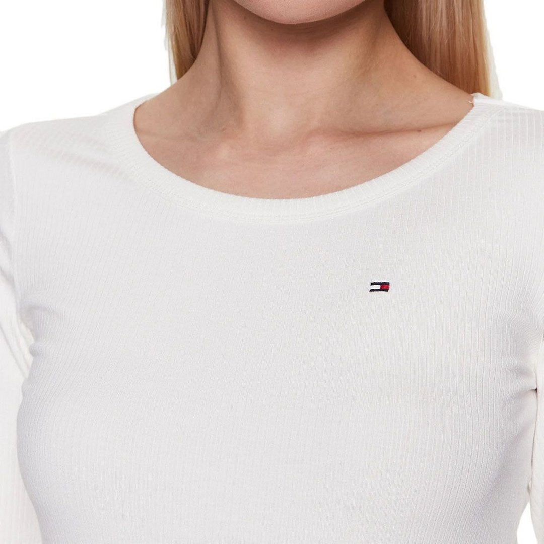 Slim 5X2 Rib O-Nk Ls/ Ybl/ Xl Ecru / XL