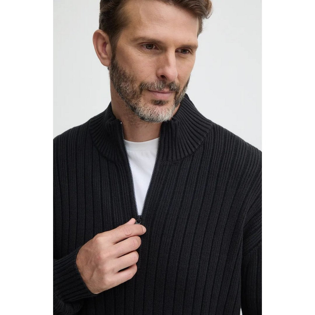 Linear Half Zip Swea Ck Black / L