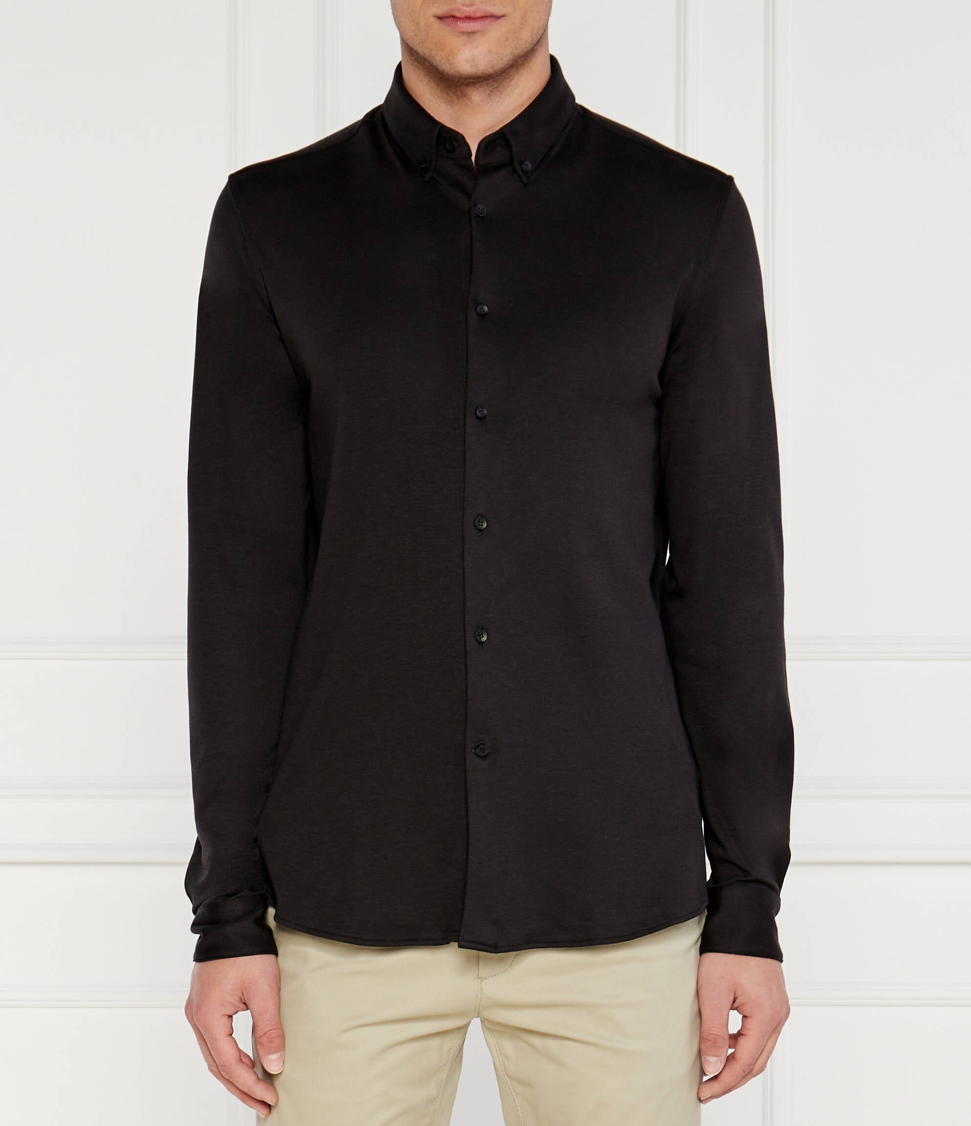 Smooth Cotton Jersey Shirt Ck Black / XL