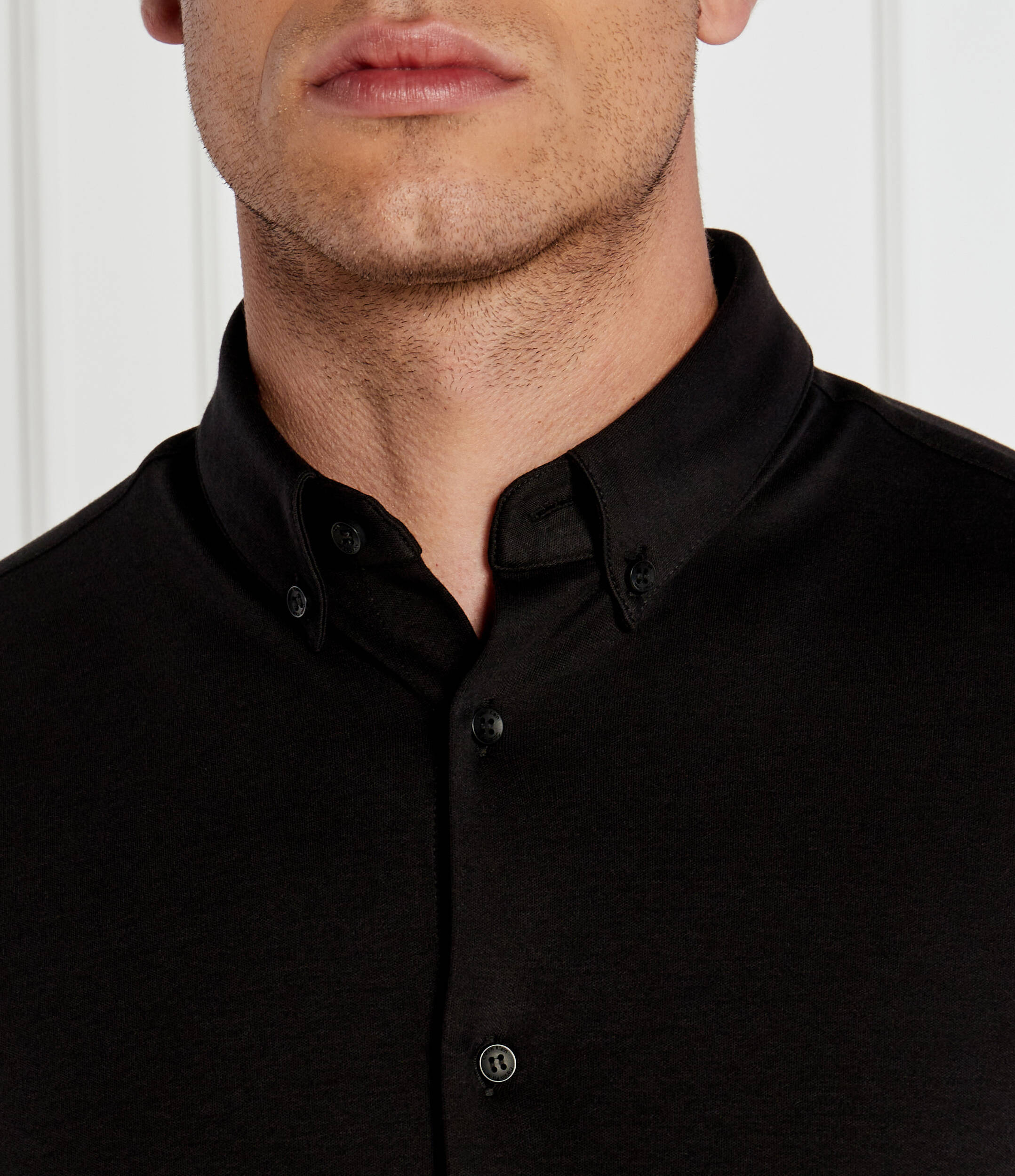 Smooth Cotton Jersey Shirt Ck Black / XL