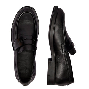 Moccasin Lth Ck Black / 42