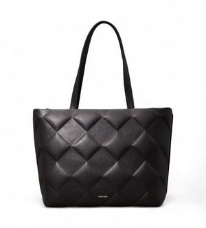 Diamond Quilt Medium Shopper Ck Black / OS