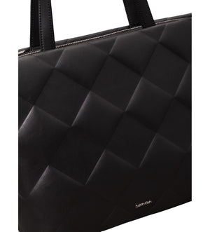 Diamond Quilt Medium Shopper Ck Black / OS