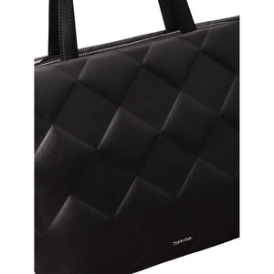 Diamond Quilt Medium Shopper Ck Black / OS