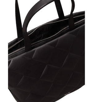 Diamond Quilt Medium Shopper Ck Black / OS