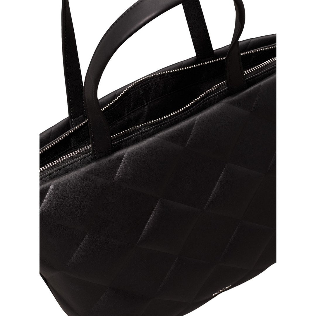 Diamond Quilt Medium Shopper Ck Black / OS