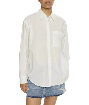 Woven Label Relaxed Shirt Bright White / L