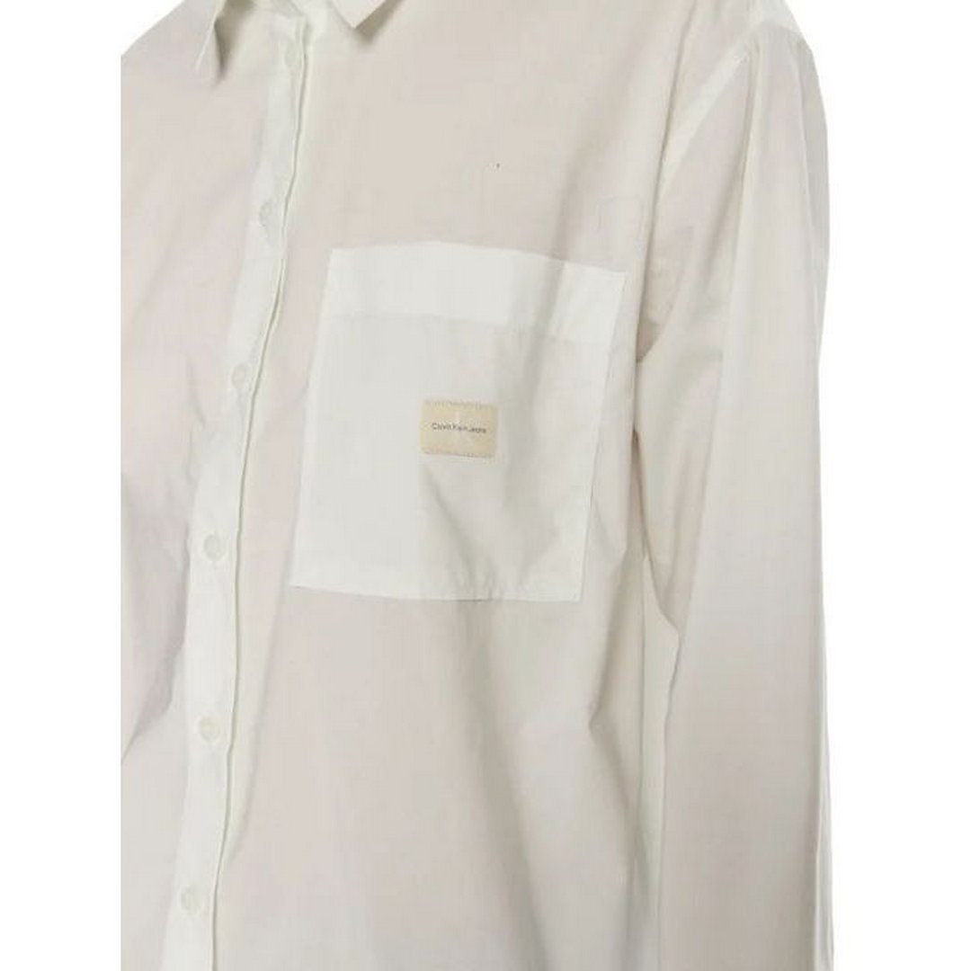 Woven Label Relaxed Shirt Bright White / L