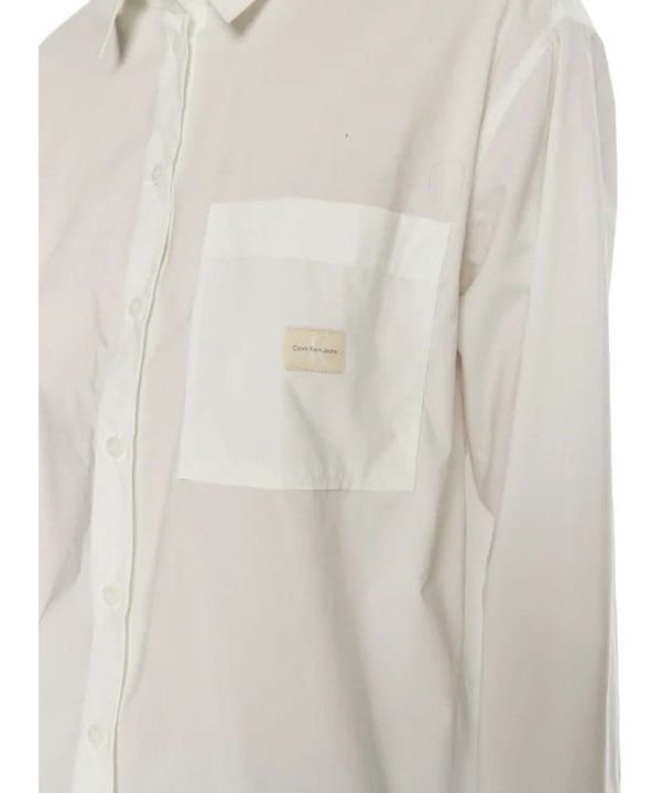 Woven Label Relaxed Shirt Bright White / L