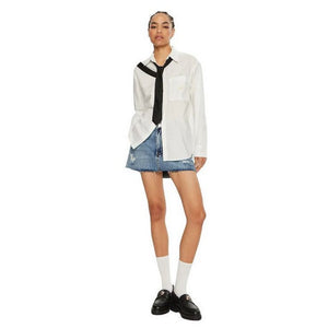Woven Label Relaxed Shirt Bright White / L