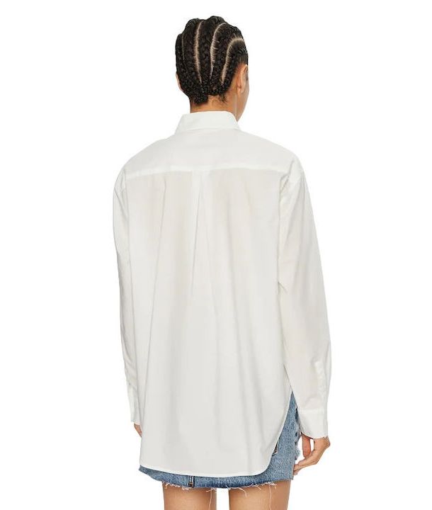 Woven Label Relaxed Shirt Bright White / L