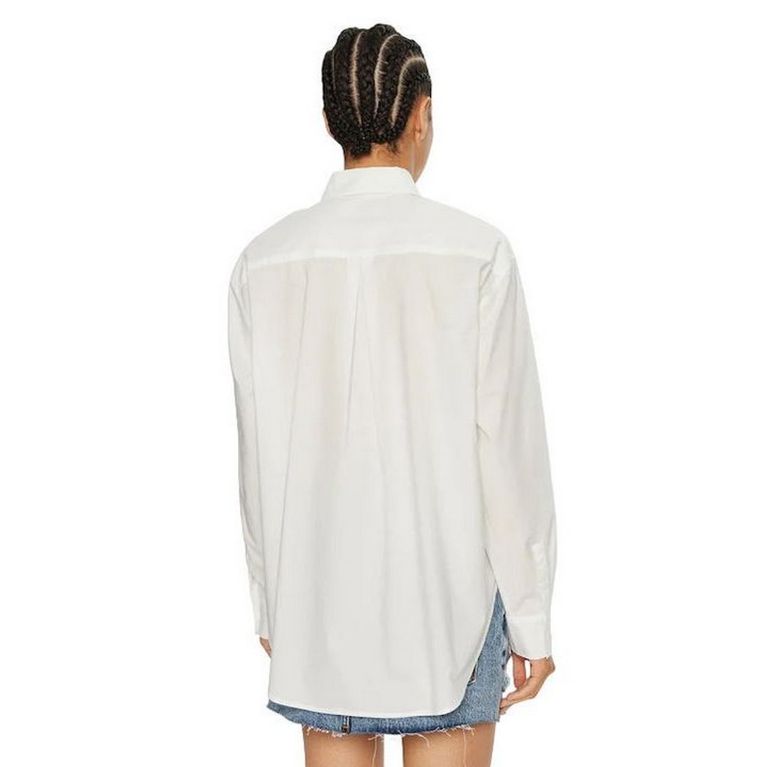 Woven Label Relaxed Shirt Bright White / L