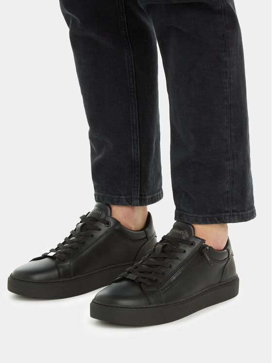 Low Top Lace Up W/Zip Rubb Triple Black / 42