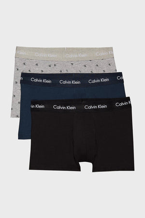 Low Rise Trunk 3Pk BLK DIAMOND LOGO_GR HEATH N STONE / L