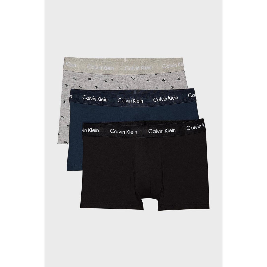 Low Rise Trunk 3Pk BLK DIAMOND LOGO_GR HEATH N STONE / L