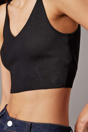 Rayon Sweater Bralette Ck Black / L