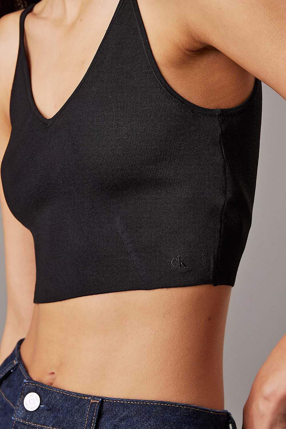 Rayon Sweater Bralette Ck Black / L
