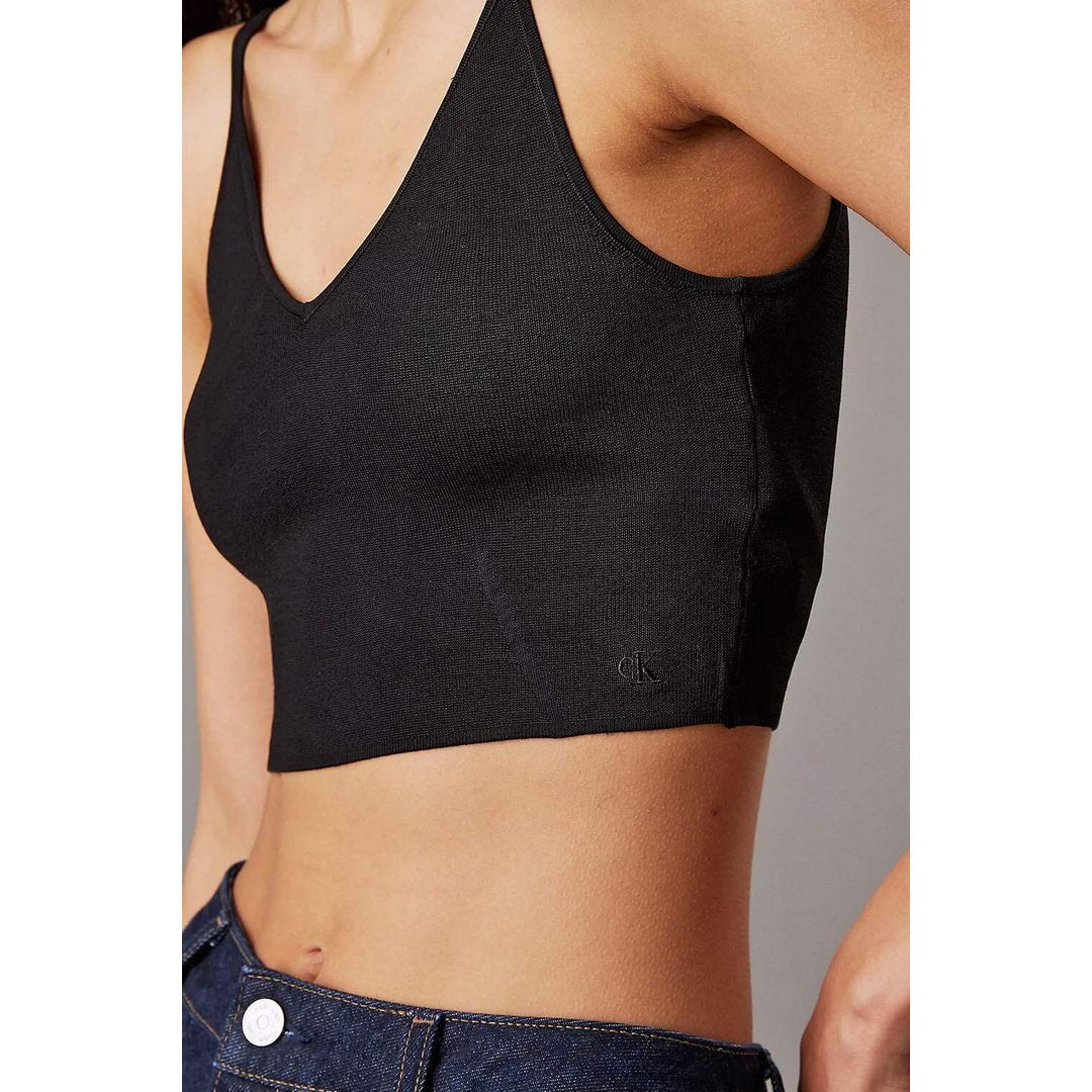 Rayon Sweater Bralette Ck Black / L