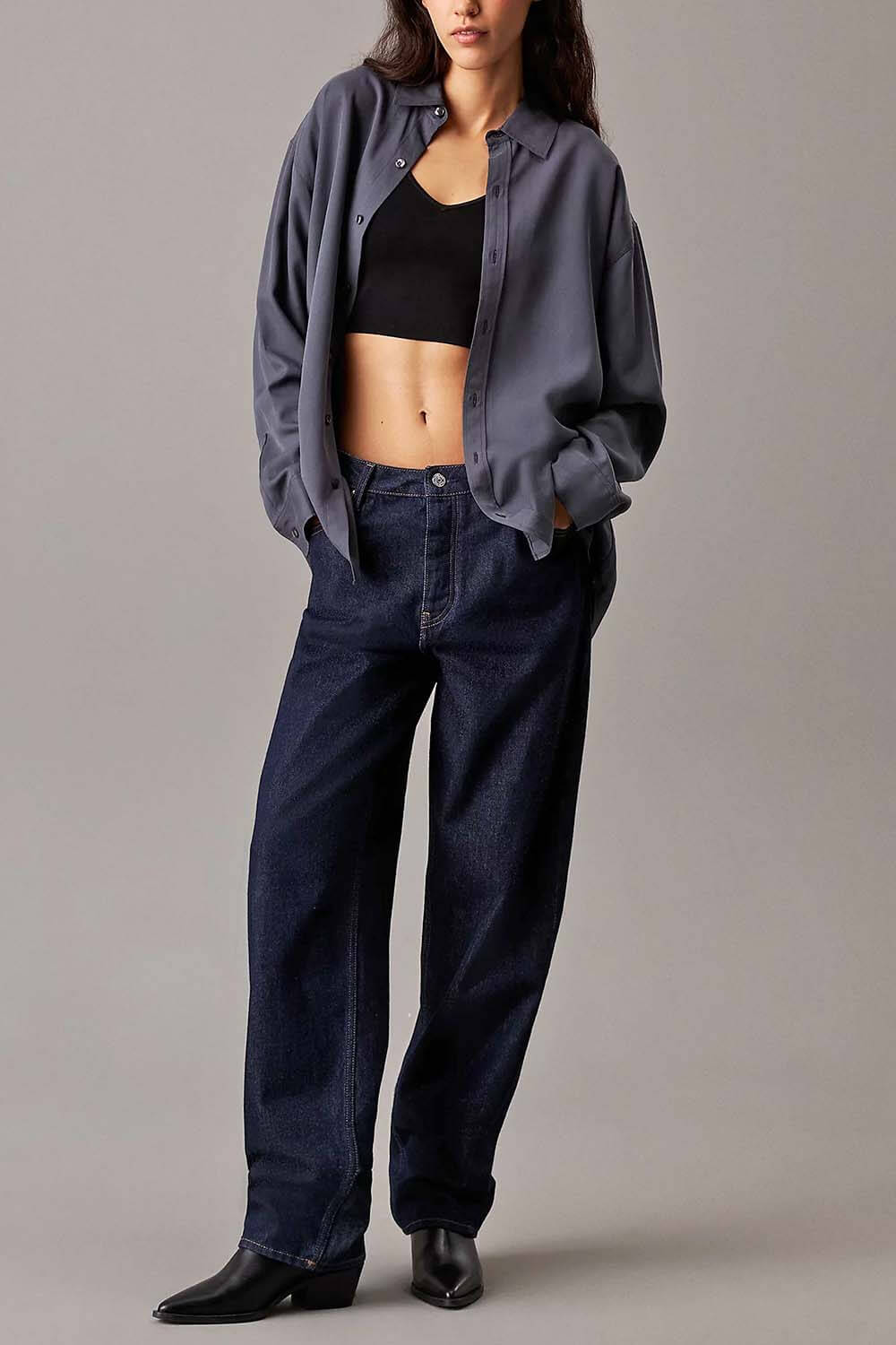 Rayon Sweater Bralette Ck Black / L