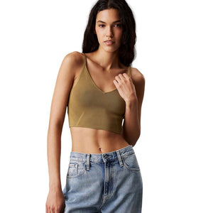 Rayon Sweater Bralette Gothic Olive / L