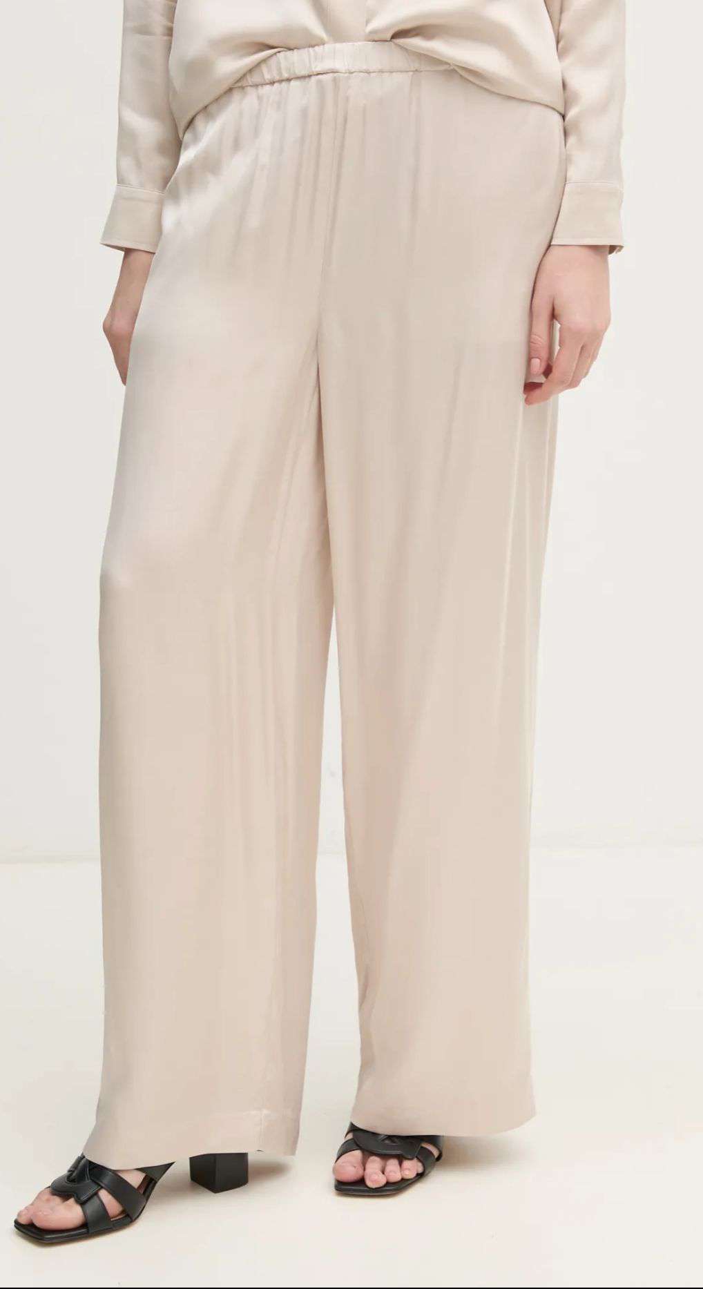 Satin Relaxed Pant Moonbeam / L