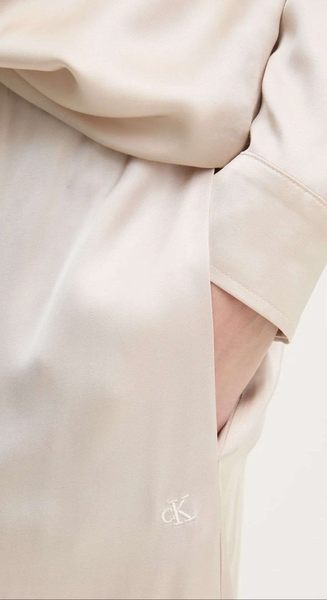 Satin Relaxed Pant Moonbeam / L