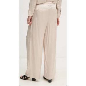 Satin Relaxed Pant Moonbeam / L