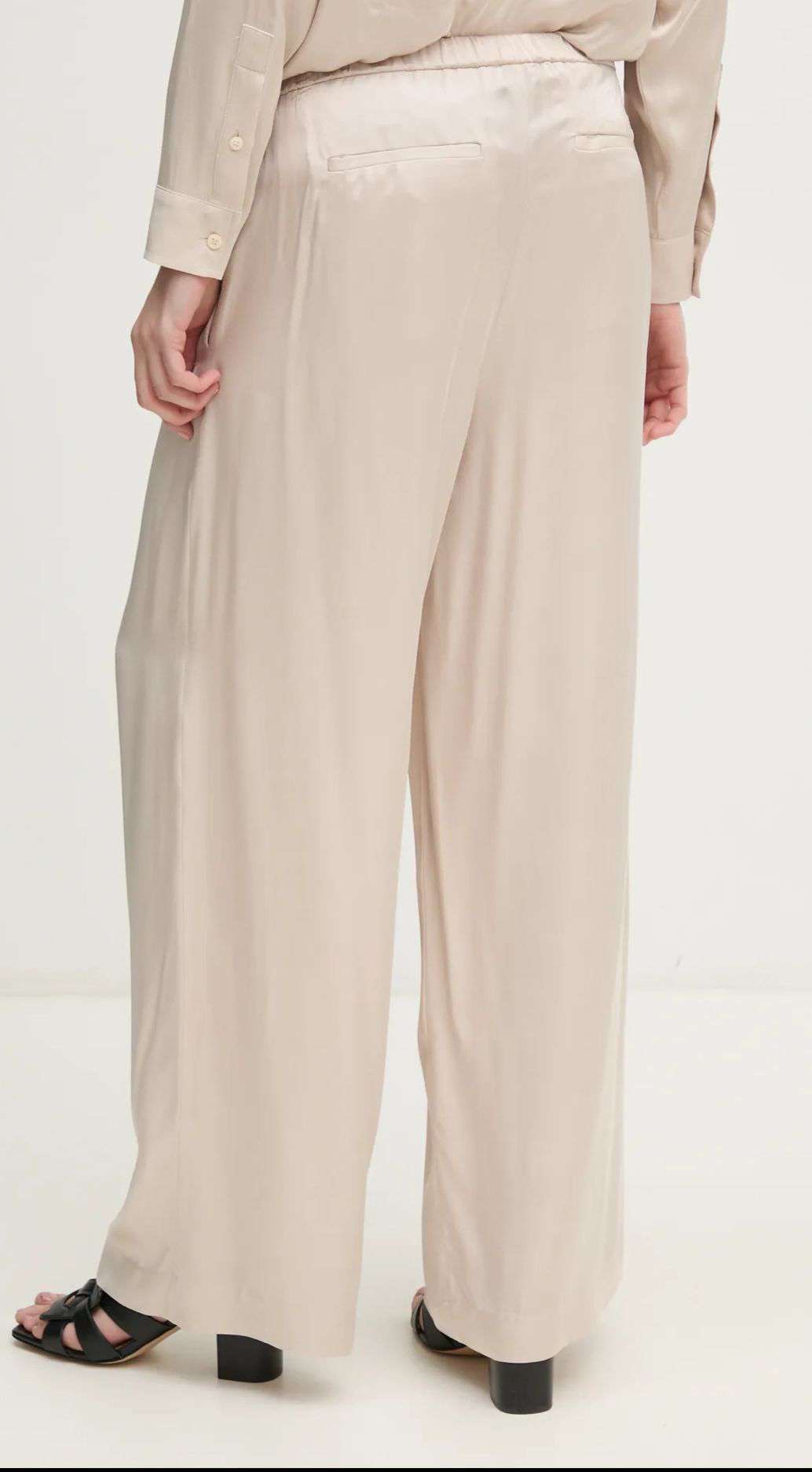 Satin Relaxed Pant Moonbeam / L