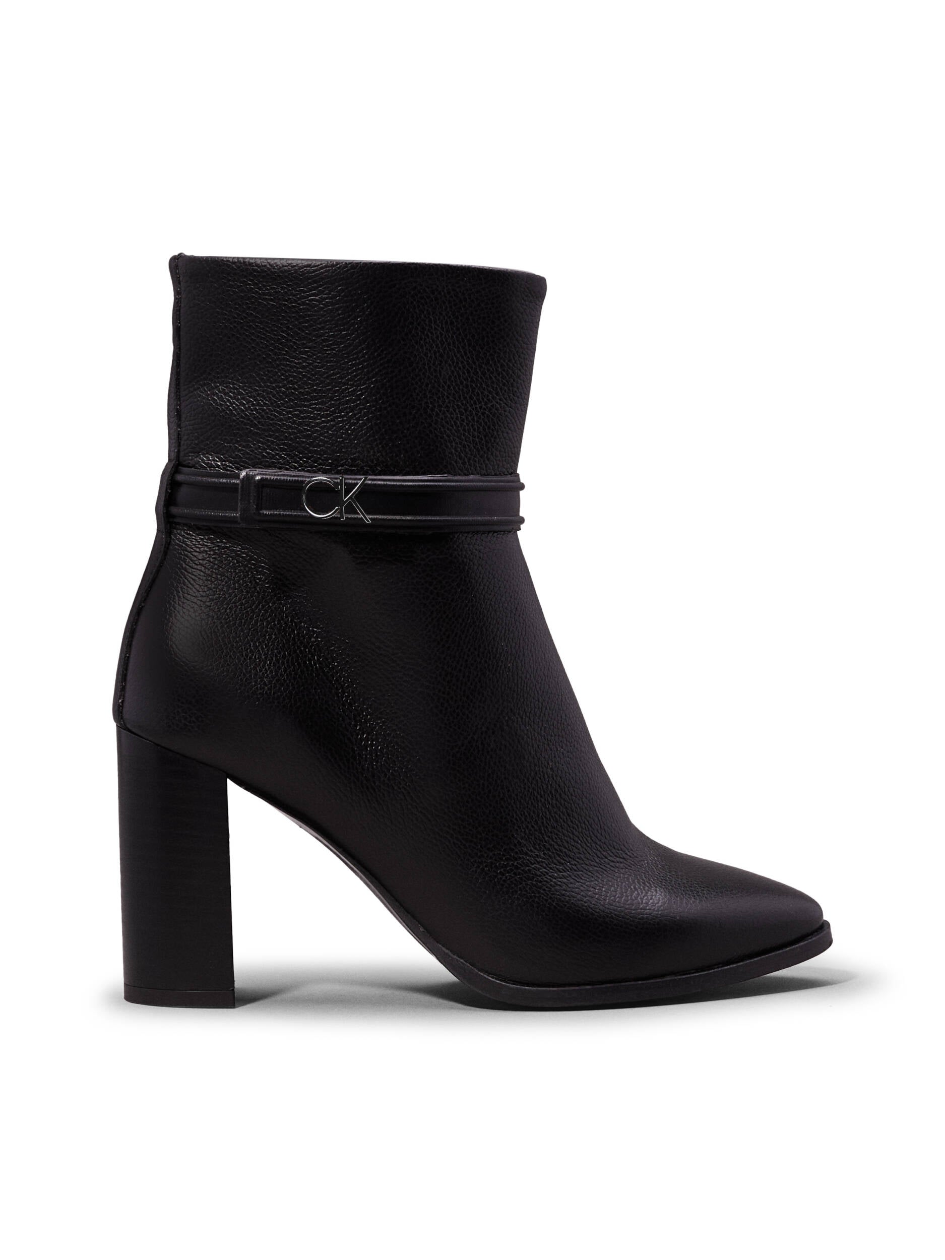 Heel Ankle Boot 85 W/Hw Lth Ck Black / 41