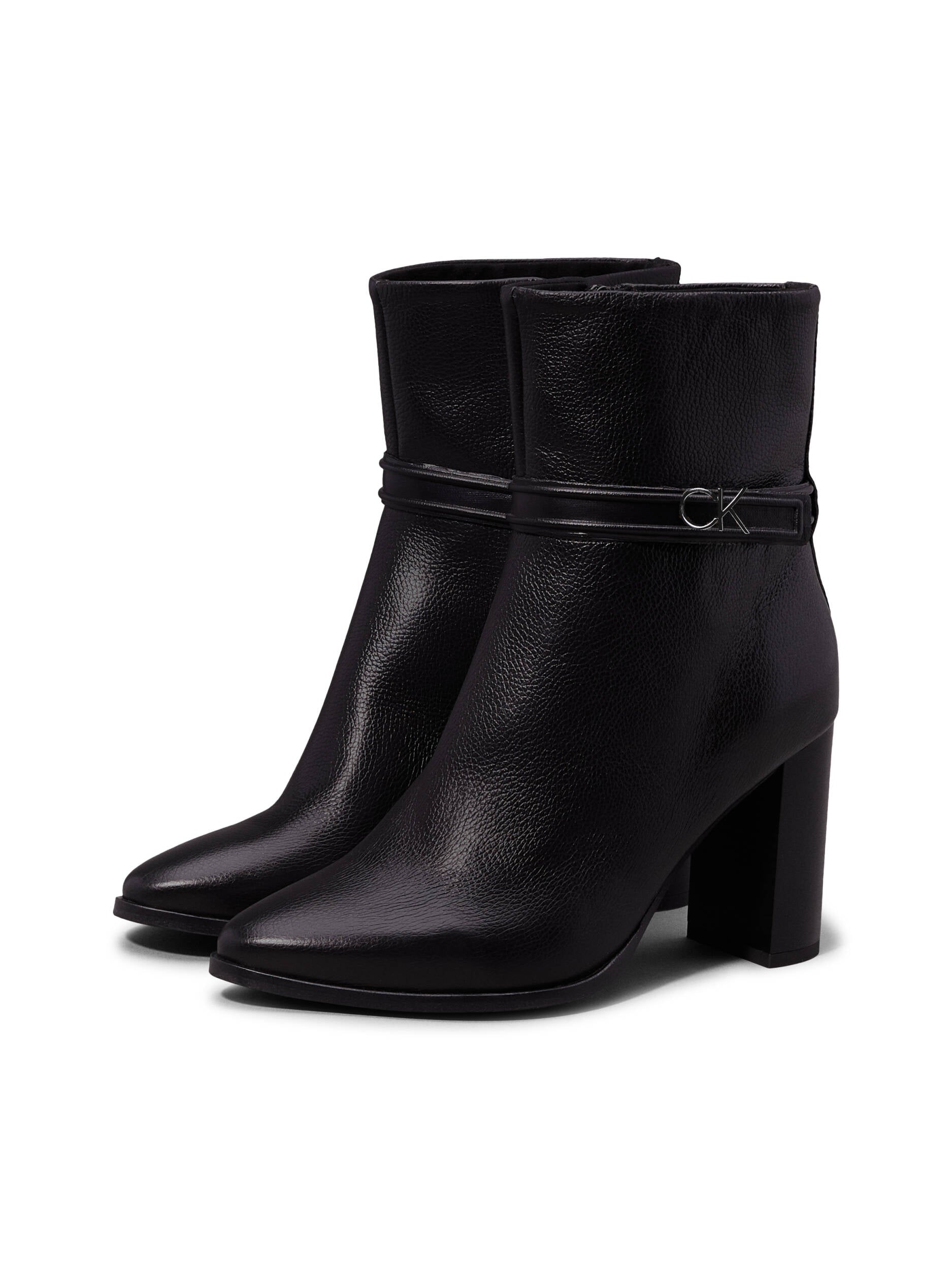 Heel Ankle Boot 85 W/Hw Lth Ck Black / 41