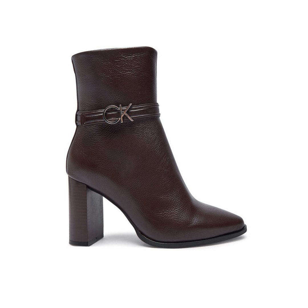 Heel Ankle Boot 85 W/Hw Lth Dark Brown / 41