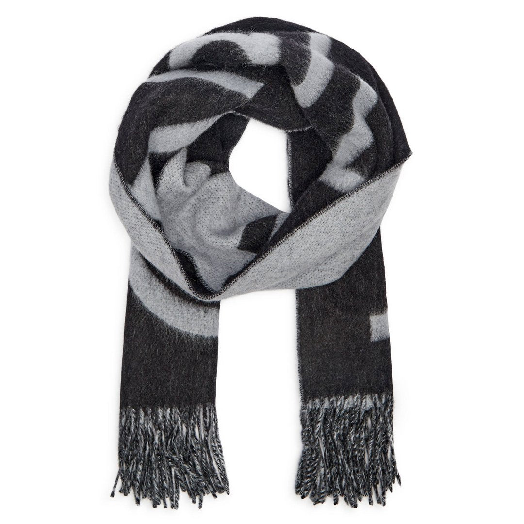 Classic Wool Scarf Signiture Dark Grey/Grey Melange / OS
