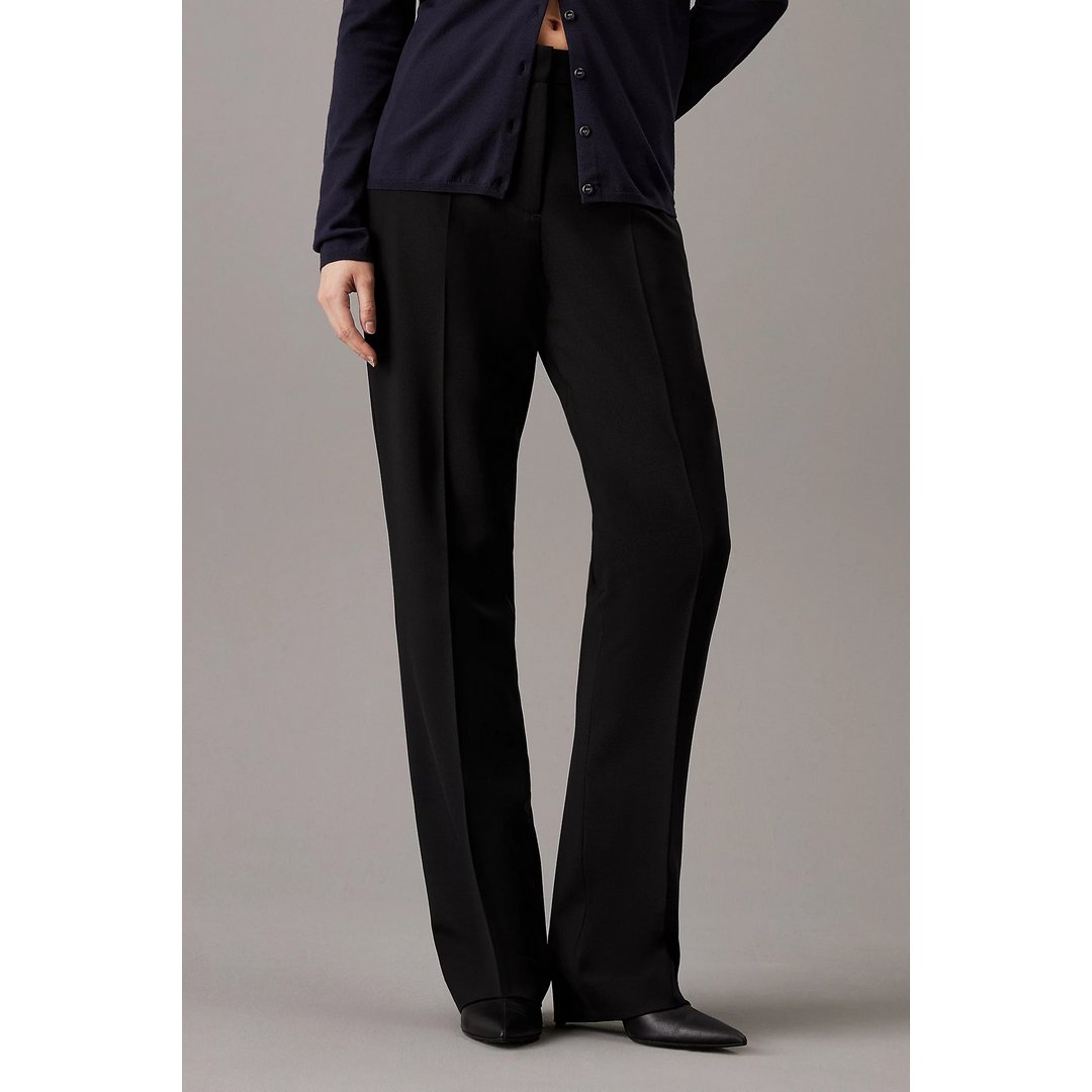 Stretch Wool Slim Straight Ck Black / 42