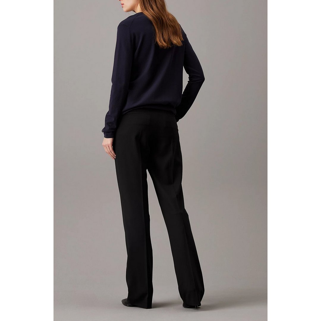 Stretch Wool Slim Straight Ck Black / 42