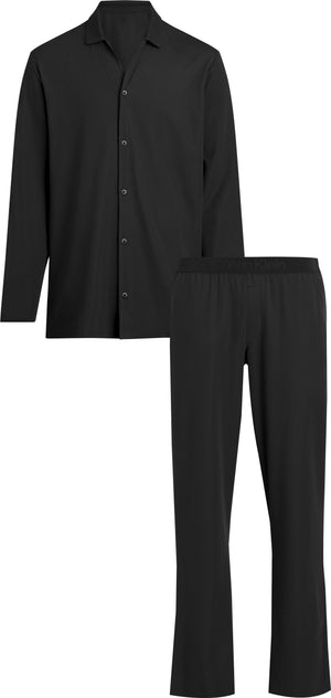 L/S Button Down Pant Set BLACK / L