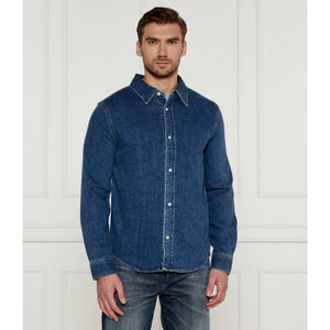 Slim Denim Shirt Denim Dark / L