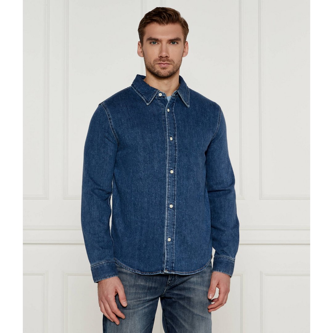 Slim Denim Shirt Denim Dark / L