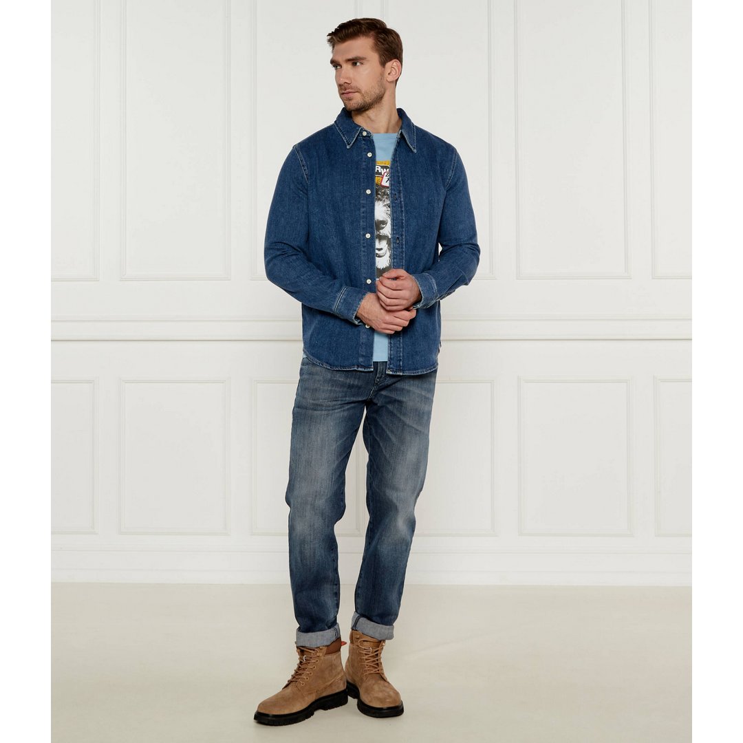 Slim Denim Shirt Denim Dark / L