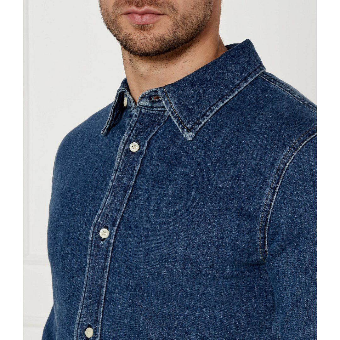 Slim Denim Shirt Denim Dark / L