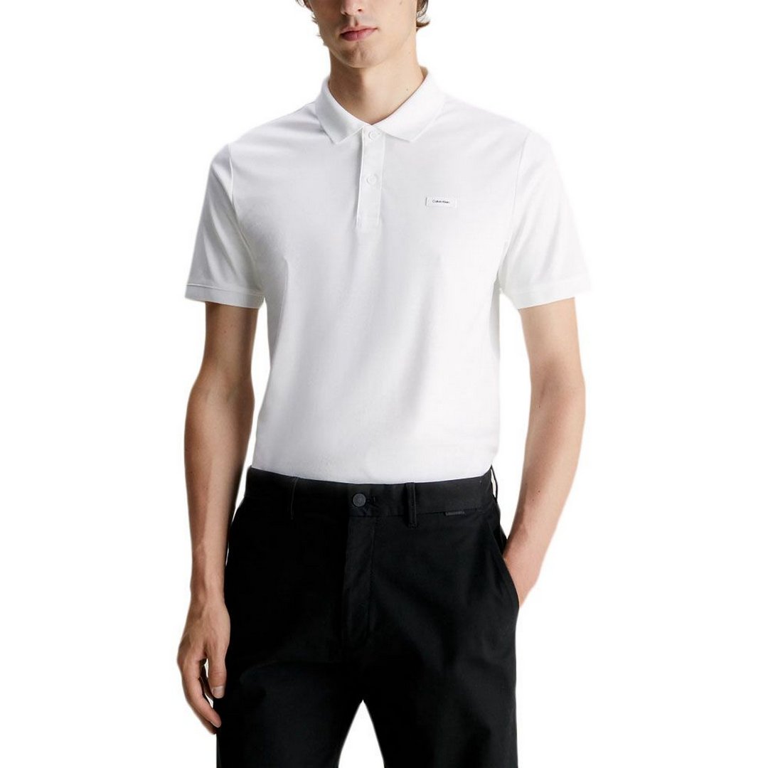 Smooth Cotton  Slim Polo Bright White / L