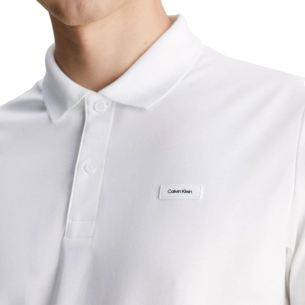 Smooth Cotton  Slim Polo Bright White / L