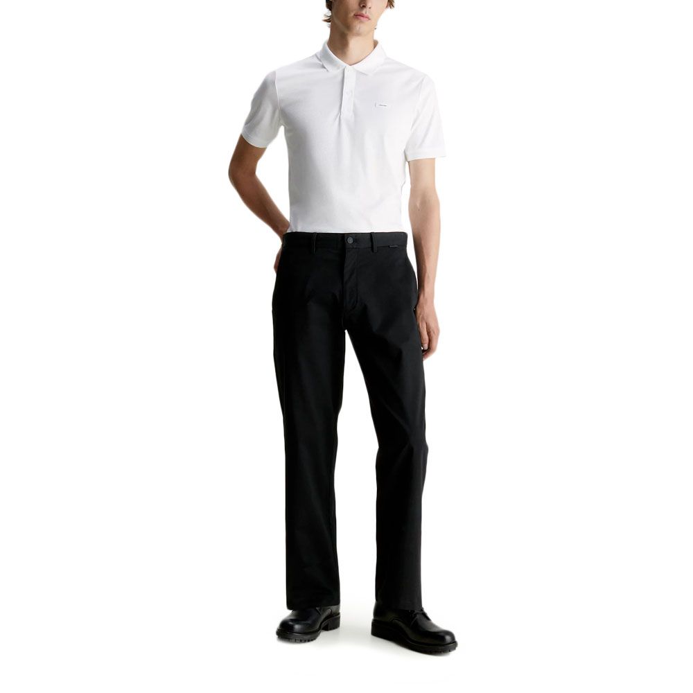Smooth Cotton  Slim Polo Bright White / L