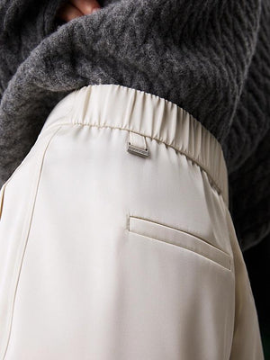 Tech Satin Straight Leg Pant Antique White / 42