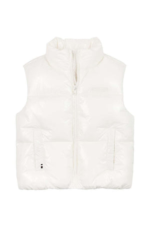 New York Glossy Puffer Vest Ancient White / 10