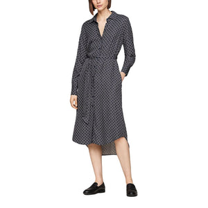 Diamond Monotype Vis Shirt Dress Diamond Monotype/ Military Denim / 42