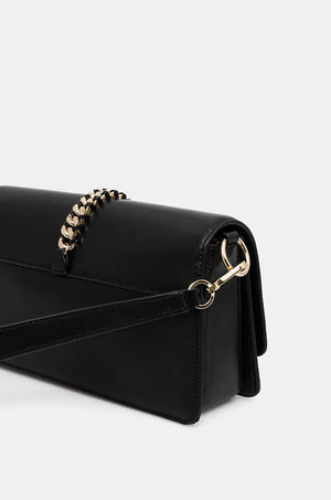 Luxe Leather Shoulder Bag Black / OS