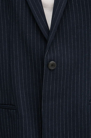 Pinstripe Slim  Blazer Night Sky / Gray Morn Stripe / 38