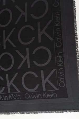 Large Monogram Jacquard Scarf Ck Black / OS